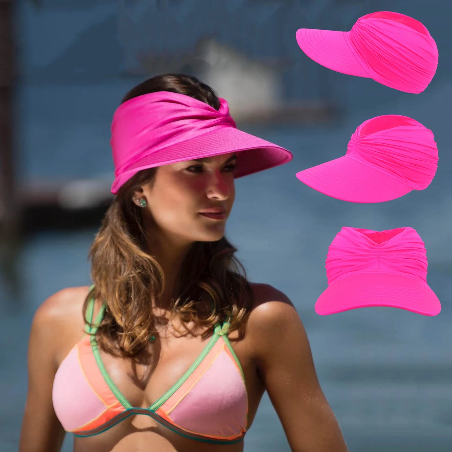 Spring/Summer 2025 new beach sunhat Empty hat for women Sun protection hat for women outdoor sports hat