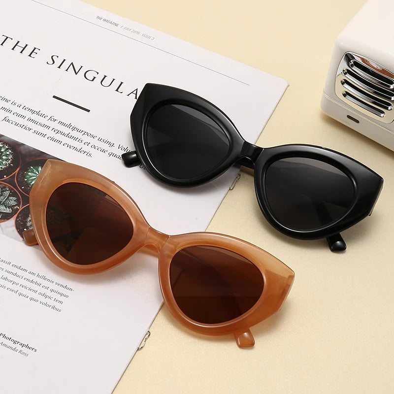 MALUXY Cat-Eye Women Sunglasses