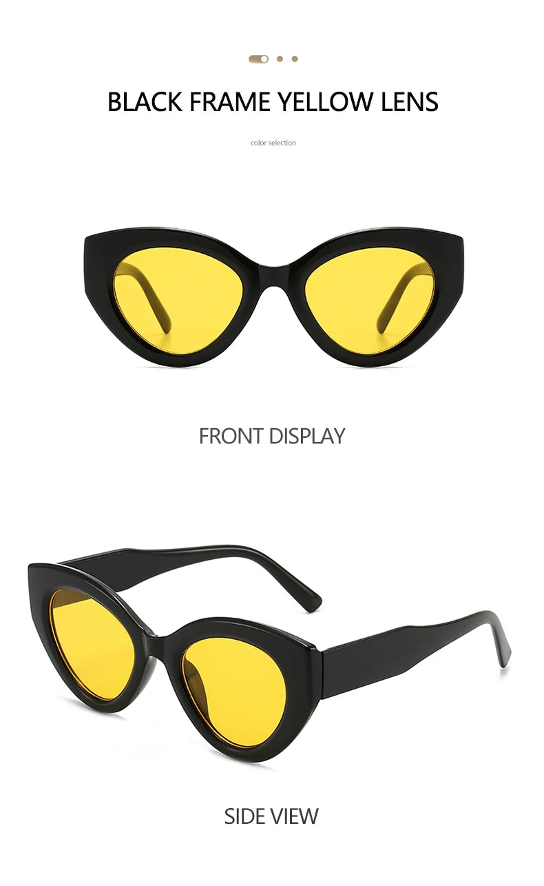 MALUXY Cat-Eye Women Sunglasses