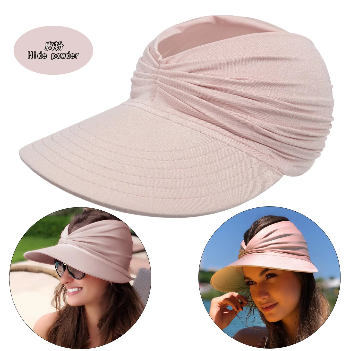 Spring/Summer 2025 new beach sunhat Empty hat for women Sun protection hat for women outdoor sports hat
