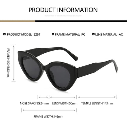 MALUXY Cat-Eye Women Sunglasses