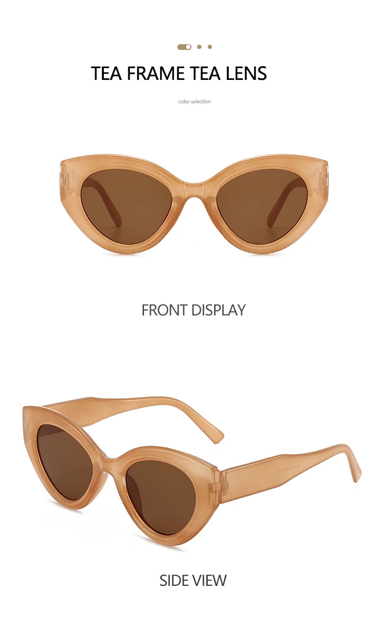 MALUXY Cat-Eye Women Sunglasses
