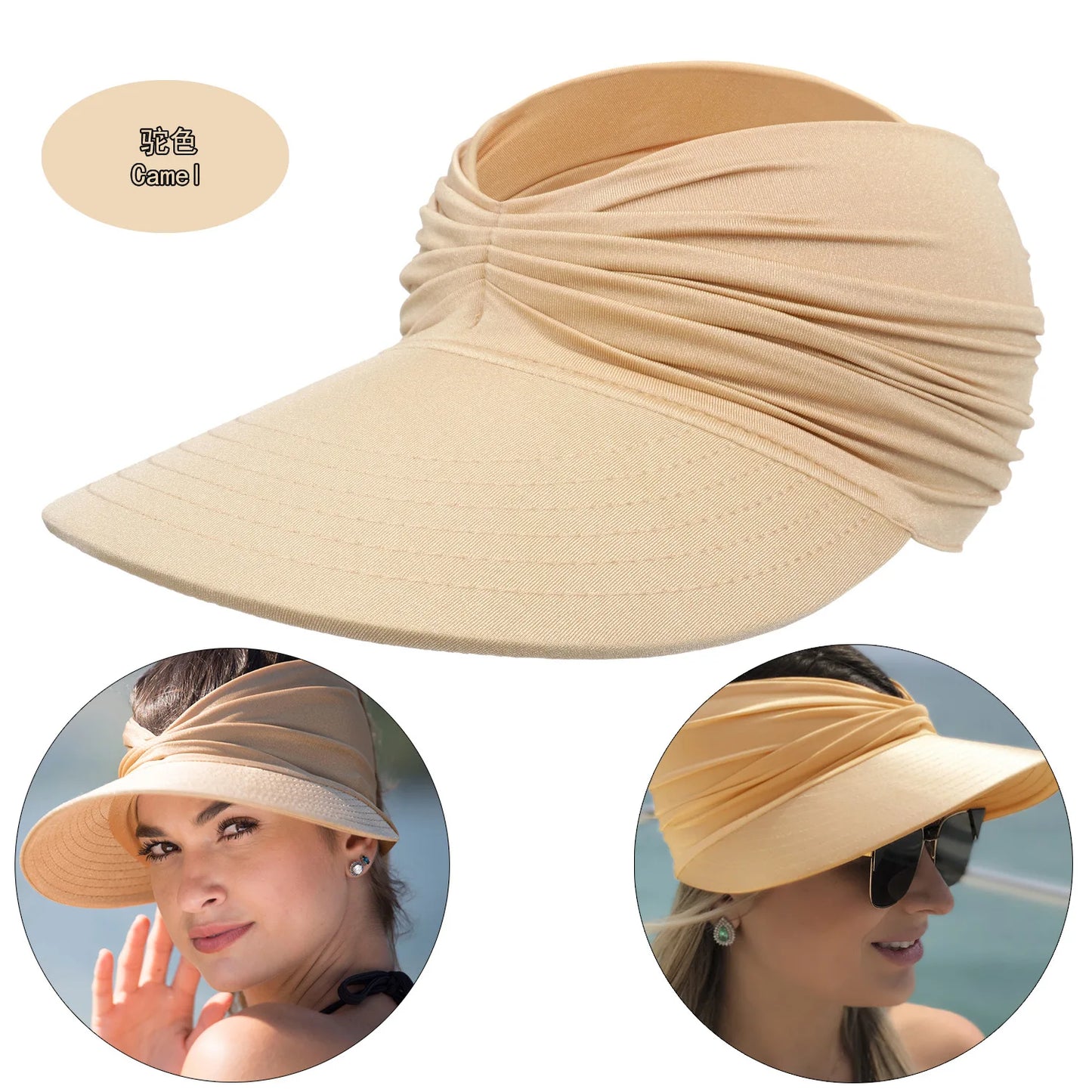 Spring/Summer 2025 new beach sunhat Empty hat for women Sun protection hat for women outdoor sports hat