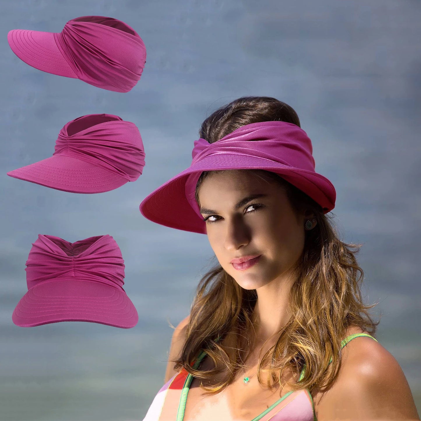 Spring/Summer 2025 new beach sunhat Empty hat for women Sun protection hat for women outdoor sports hat