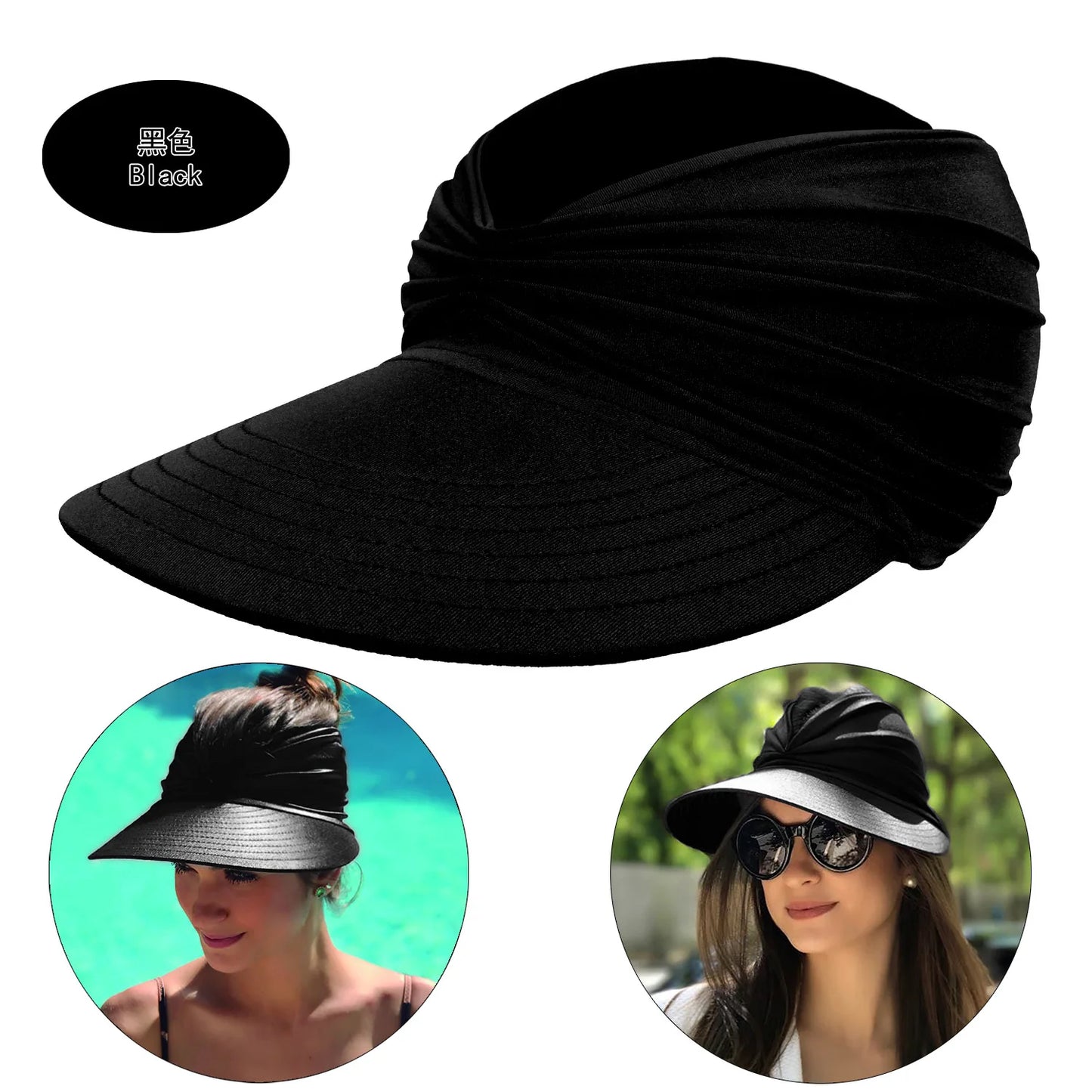 Spring/Summer 2025 new beach sunhat Empty hat for women Sun protection hat for women outdoor sports hat