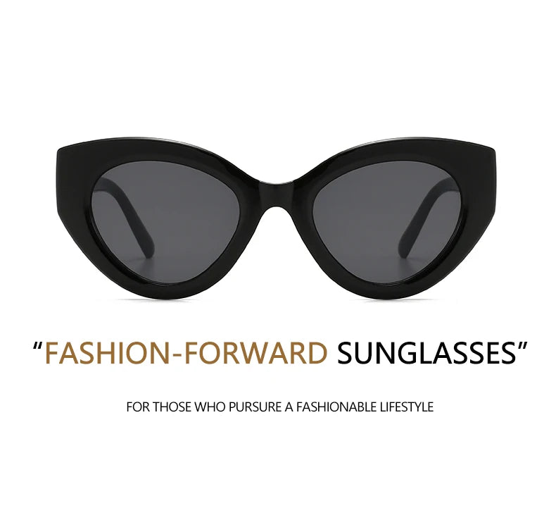 MALUXY Cat-Eye Women Sunglasses
